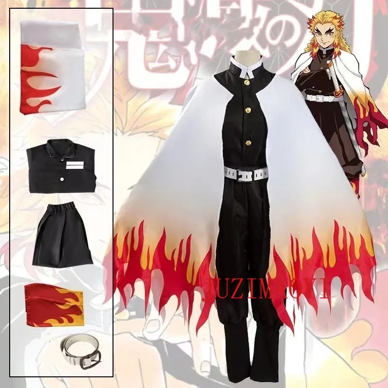 Anime Cosplay Pink - Anime Rengoku Kyoujurou Kimono pour adultes