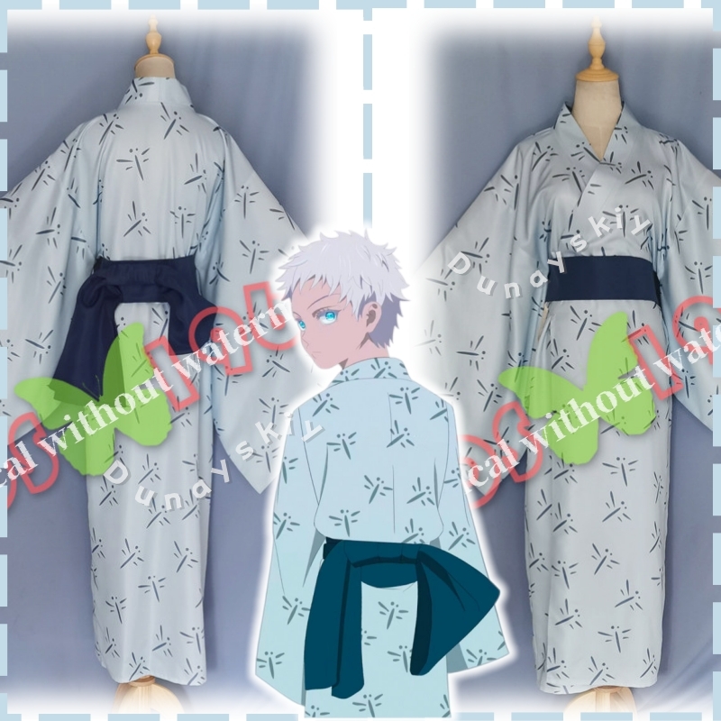 Anime Cosplay Gojo - JJK Fanmade Young Gojo's Traditional Japanese